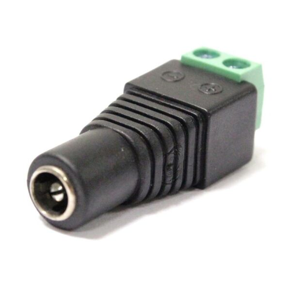 CONECTOR JACK HEMBRA CON BORNERA PARA ALIMENTACION