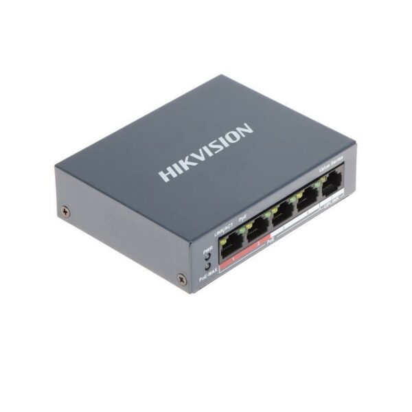 SWITCH POE 5 PUERTOS HIKVISION DS-3E0105P-E/M(B)