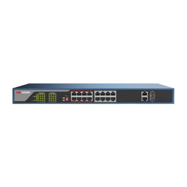 16 PUERTOS POE 10/100 + UPLINK GIGABIT + 1 SFP DS-3E0318P-E