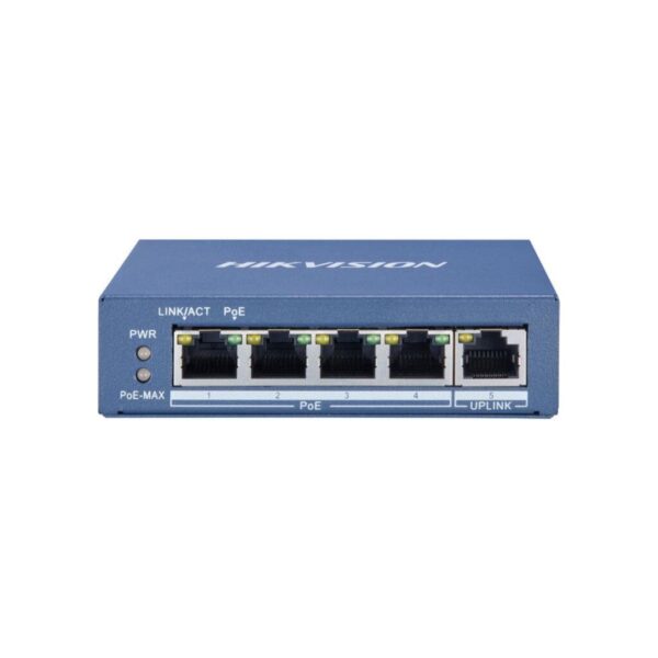 SWITCH 4  POE GIGABIT NO ADMINISTRABLE HIKVISION DS-3E0505P-E