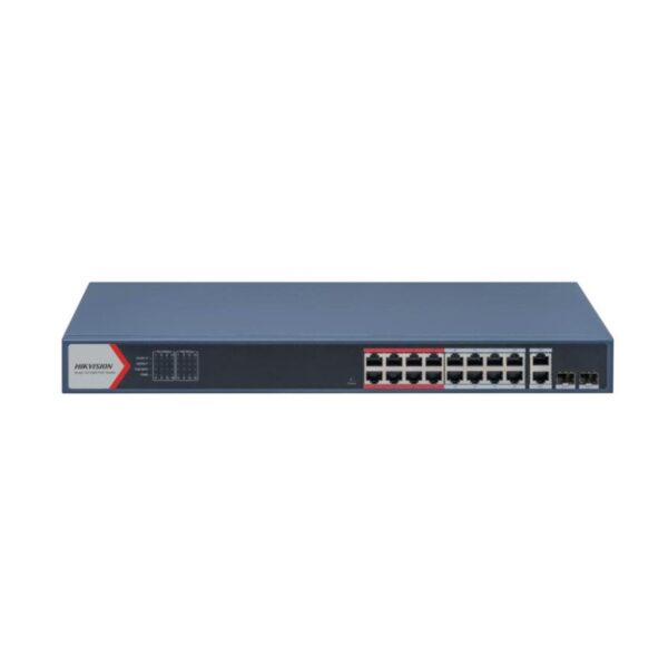 SWITCH ADMINISTRABLE POE+. + 2 PUERTOS SFP DS-3E1318P-EI