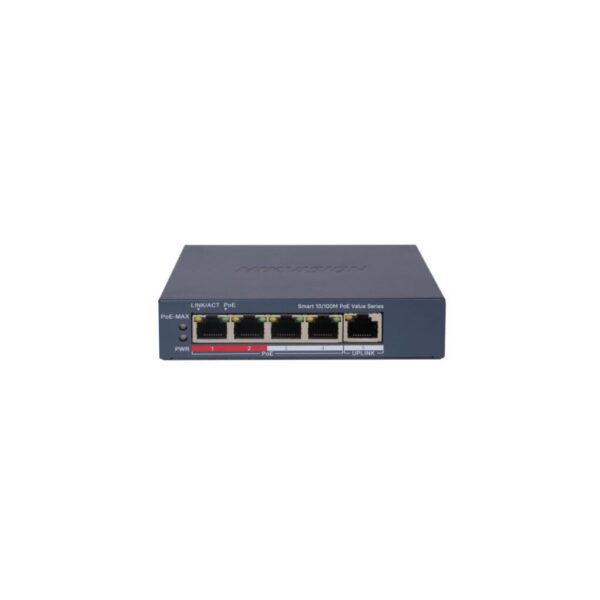 SWITCH MONITOREABLE POE+ 4 PUERTOS - 1 PUERTO RJ45 UPLINK  45W
